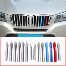 Tiras de decoración para parrilla delantera de coche, accesorios para BMW X3 G01 X4 G02 2018 2019, 14 Uds. 2024 - compra barato