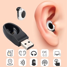 Mini Invisible Wireless Bluetooth Earphones Headphone for phone Handsfree Magnet USB Charger in ear earpiece Headsets with Mic 2024 - buy cheap