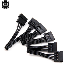 1pc Black For Hard Drive HDD SSD PC Server DIY 4Pin IDE Molex to 5-Port 15Pin SATA Power Cable Cord Lead 18AWG Wire High Speed 2024 - buy cheap