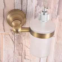 Dispensador de sabão líquido, dispensador de sabão antigo de bronze para banheiro e cozinha, suporte de parede para dispensadores de sabão líquido mba169 2024 - compre barato