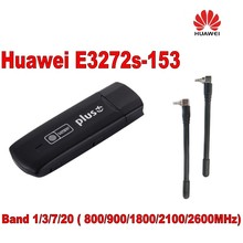 Разблокирована huawei e3272s-153 LTE USB Stick Fdd 800/900/1800/2100/2600 plus 2 шт CRC9 антенна 2024 - купить недорого