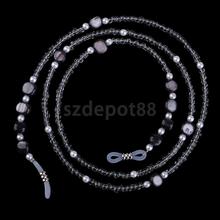 Anti Slip Beaded Chain Eyeglass Holder Necklace Eyewear Chain Cord Neck Strap Black/White/Yellow 2024 - buy cheap
