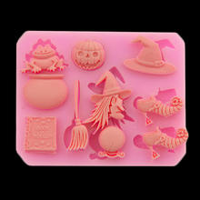 Halloween Party Sugar Silicone Mold Cake Decorating Tools Hat Pumpkin Witch Pastry Baking Polymer Clay Kitchen Bakeware 2024 - buy cheap