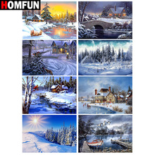 HOMFUN Full Square/Round Drill 5D DIY Diamond Painting "Sunset scenery" 3D Embroidery Cross Stitch 5D Home Decor Gift 2024 - buy cheap