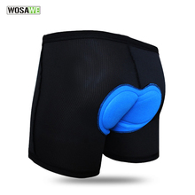 WOSAWE-ropa interior con cojín acolchado de silicona 3D para hombre y mujer, pantalones cortos, Gel de ciclismo, M-XXXL de verano 2024 - compra barato