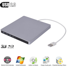 Bluray-Unidad óptica externa USB 2,0, grabador de DVD, reproductor de Blu-ray de BD-ROM para WINDOWS XP/7/8/10, Mac, ordenador portátil y de escritorio 2024 - compra barato