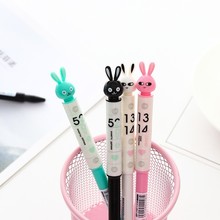 1PCS New Lovely Cartoon Long Ears Bunny Gel Pen Student Stationery Novelty Gift School Material Office Supplies 2024 - buy cheap