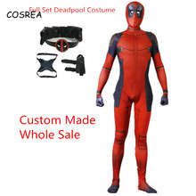 Adulto crianças deadpool traje onesie 3d impresso lycra elastano zentai bodysuits conjuntos deadpool acessórios super herói super 2024 - compre barato