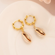Gold dubai lovely conch shell PNG Dangle  Earrings Women Fashion Jewelry Gold Metal Drop Earrings For kids Gifts wedding bridal 2024 - buy cheap