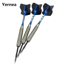 Yernea-dardos duros de alta calidad, herramienta deportiva de punta de acero estándar de 22g, ejes azules AL, ala Aurora, 3 uds. 2024 - compra barato