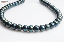 Natural Freshwater Pearl black 12-14mm semiround For Jewelry Making 15inches DIY necklace bracelet earring FreeShipping 2024 - buy cheap