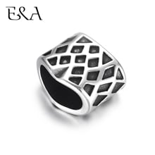 Stainless Steel Slider Beads Grid Blacken Hole 10*5mm for Leather Bracelet Making Jewelry DIY Slide Charms Accessories 2024 - buy cheap