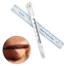 2Pc/set Medical Surgical Scribe Pen Eyebrow Piercing Marker Pen Sterile Surgical Ruler Permanent Tattoo Beauty Accessories 2024 - buy cheap