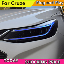 Doxa estilo de coche lámpara de cabeza para nuevos faros Chevrolet Cruze 2017-2018-LED faro DRL Q5 Bi Xenon lente alta baja y estacionamiento de haz 2024 - compra barato
