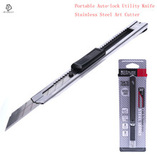 1Pcs 30 Degree Blade Tip Portable Mini Auto-lock Utility Knife Premium Stainless Steel School Office Supplies Diy Art Cutter 2024 - buy cheap