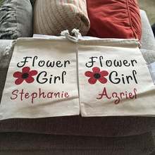 Bolsas de presente personalizadas com nomes, flor de casamento, damas de honra, sacola de presente customizada-bolsa de flores de meninas 2024 - compre barato