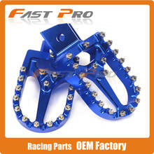 Blue Billet MX Wide Foot Pegs Rests Pedals Footpegs For YAMAHA PW50 PW80 PW 50 80 ALL YEAR TW200 TW 200 1987 - 2007 2008 2009 2024 - buy cheap