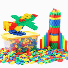 100-1200pc Fashion Plastic Bullet Building Blocks Kids Baby Educational Toys for Boys and Girls Children Christmas Gift 2024 - buy cheap
