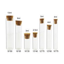 500 X 2.5ML 3ML 4ML 5ML 6ML 13ML Clear Glass Test Tube With Cork Stoppers Laboratory School Educational Supplies 2024 - buy cheap