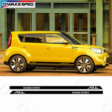 Sport Stripes Car Door Side Skirt Sticker Auto Body Decor Vinyl Decal For KIA Soul Racing Styling Auto Exterior Accessories 2024 - compre barato