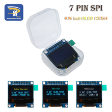 Módulo de pantalla OLED SPI de 0,96 pulgadas, Chip controlador de color blanco y azul OLED 128x64, 7 pines, amarillo y azul, SSD1306 para arduino, KIT DIY 2024 - compra barato