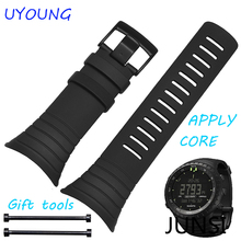 For Suunto CORE High Quality Silicone Rubber Watchband Black Sport Types Waterpoot Watch accessories Apply Suunto China issued 2024 - buy cheap