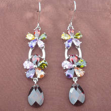 Shining Design Multicolor Cubic Zirconia For Women Drop Earrings Jewelry Free Shipping LS010 2024 - buy cheap