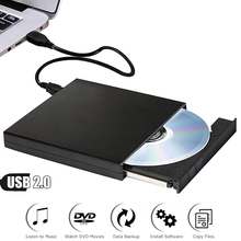 External DVD Burner for HP Acer Lenovo Ultrabook USB 2.0 Slim Portable Optical Drive Dual Layer 8X DVD RW 24X CD Writer Black 2024 - buy cheap