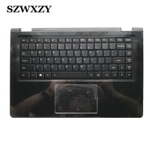 Cubierta superior para teclado de portátil Lenovo Yoga 3 1470, reposamanos, diseño de EE. UU. Con panel táctil, retroiluminación, color negro, 5CB0H35619 2024 - compra barato