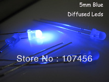 1000 peças 5mm azul difusor lâmpadas de led azul novo frete grátis diodo emissor de luz 5mm 2024 - compre barato