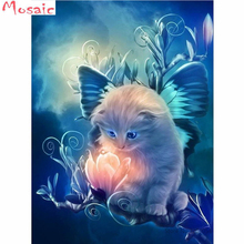 Lovely Cat Painting Full square/round DIY 5D Diamond Painting cross stitch kits mosaic embroidery child's room decoration 2024 - buy cheap