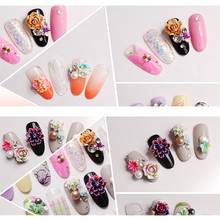 Mtssii 5Pcs/Lot 3D Nail Art Decorations Flowers Design 2 Colors Glitter Tips Resin Jewelry Accessories Studs For Nails 2024 - buy cheap