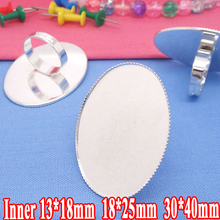 10pcs Free Shipping for 13*18-18*25-30*40mm Wholesale Silver Plated Ring Blank with Bezel Setting Tray Cameo Cabochonns 2024 - buy cheap