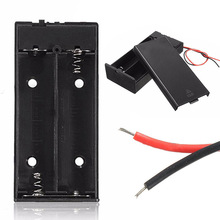 Mayitr DC Коробка для хранения аккумулятора чехол черный пластиковый держатель аккумуляторов с крышкой вкл/выкл переключатель провод для батареи 2x18650 3,7 V 2024 - купить недорого