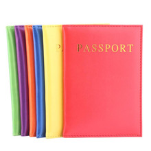 Capa para passaporte feminina, capa protetora para passaporte couro pu, cor rosa rússia 2024 - compre barato