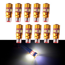 Bombillas LED T10 para coche, luces de señal con lente, DC 12V, enchufe W5W 194, Blanco 6000K 27SMD, 10 Uds. 2024 - compra barato