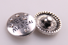 MOODPC, nuevo Abalorios de cristal blanco con letras para manualidades, abalorios de metal con botón, 1,8-2cm 2024 - compra barato
