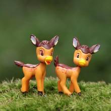 2pcs/lot DIY Cartoon Deer Mini Figures Deer Fawn PVC Action Figure Toys Collection Model Toy For Home Decoration Birthday Gift 2024 - buy cheap