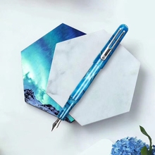 New Picasso Celluloid Fountain Pen Pimio EtSandy Aurora Sky Blue PS-975 Iridium Fine Nib Writing Gift Pen for Business Office 2024 - buy cheap