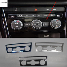 Pegatinas de acero inoxidable para coche, panel de ajuste de control de aire acondicionado, cubierta decorativa para Volkswagen VW T-ROC, 2018, 2019, 1 unidad 2024 - compra barato