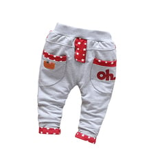 2016 new Spring autumn cartoon cotton Korean style 1 piece baby pants 0-2 year kids harem pants baby boy / girs pants 2024 - buy cheap