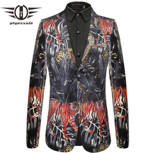 Plyesxale-Blazer con estampado de tigre en 3d para hombre, chaqueta ajustada, ropa de escenario para fiesta, diseñador de lujo, boda, Q430, 2018 2024 - compra barato