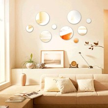 New arriva Circle of the mirror wall stickers Acrylic DIY art wall stickers Sofa bedroom wall decoration Abstract 2024 - buy cheap