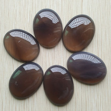 Wholesale 6pcs/lot good quality natural grey onyx Oval CAB CABOCHON 30x40mm charms beads for Diy jewelry making free shipping 2024 - buy cheap
