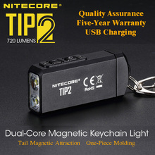 Nitecore tip2 cree XP-G3 s3 720 lumen usb recarregável chaveiro lanterna com bateria 2024 - compre barato