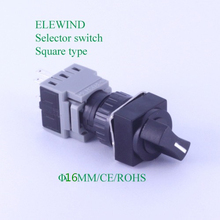 ELEWIND 16mm Square type 1NO1NC 4pin Selector switch 2 position maintain  (PB163F-11X/21) 2024 - buy cheap