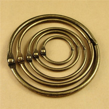 30 шт. 85 мм 25 мм 50 мм круглые антикварные круглые кольца для ключей с покрытием под старину, винтажные металлические железные кольца для ключей 2024 - купить недорого