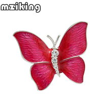 mziking New Crystal Butterfly Brooch Pin for Women Rhinestone Broches Animal Broche Jewelry Clothes Accessories Party Gift Brosh 2024 - buy cheap