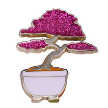 Glitter bonsai tree enamel pin Japan inspired perfect addition to plant pin collection 2024 - buy cheap