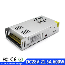 Fuente de alimentación conmutada de salida única DC28V, 21.5A, 600W, transformadores conductores, 110V, 220V, AC-DC, 28V, SMPS para máquina CNC, bricolaje, LED, CCTV 2024 - compra barato